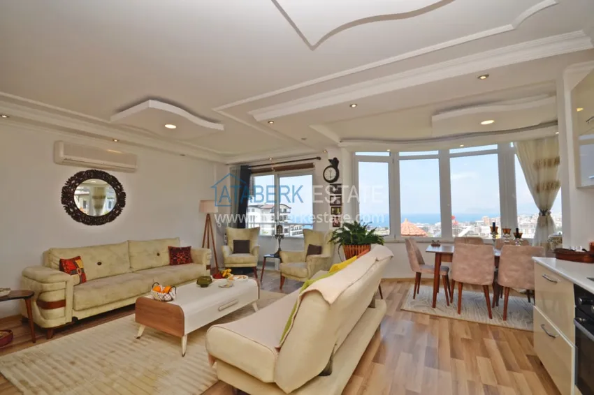 Приобрести Меблированная двухуровневая квартира с открытым видом на море – район Каргыджак 1 