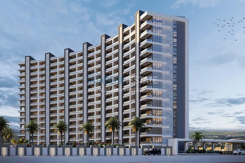 Квартиры с открытым видом на море на стадии строительства в районе Аяш-Мерсин 5 