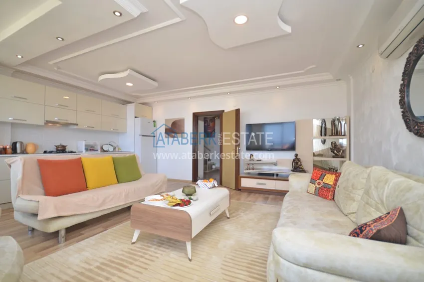 Приобрести Меблированная двухуровневая квартира с открытым видом на море – район Каргыджак 2 