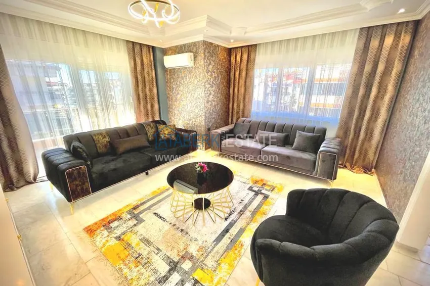 Приобрести Дуплекс 4+1 в районе Оба с современной мебелью. Район открыт для ВНЖ 5 