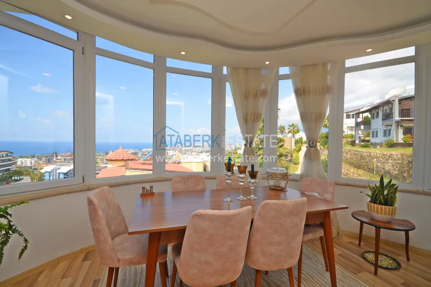 Приобрести Меблированная двухуровневая квартира с открытым видом на море – район Каргыджак 4 