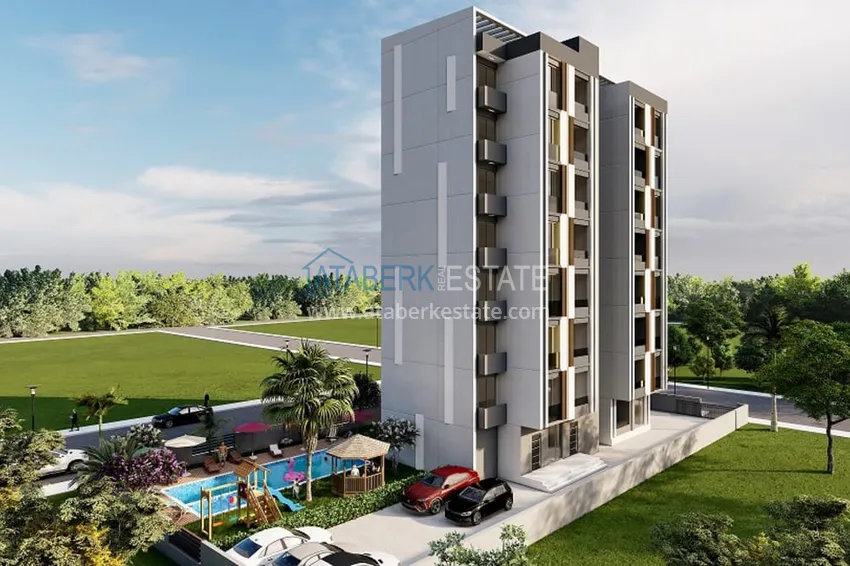 Квартиры на этапе строительства в уютном жилом комплексе в районе Тедже-Мерсин 3