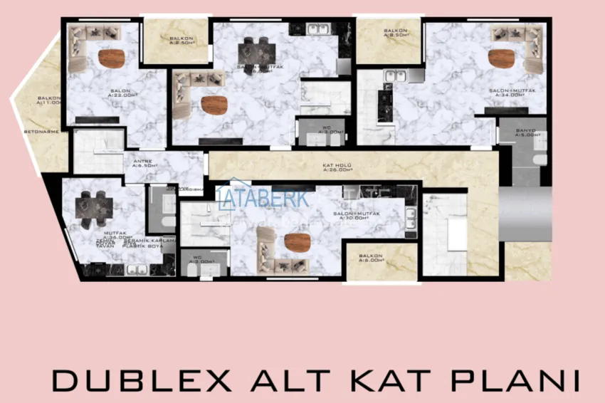 Купить дешево Инвестиционная недвижимость на этапе строительства в районе Демирташ  5 