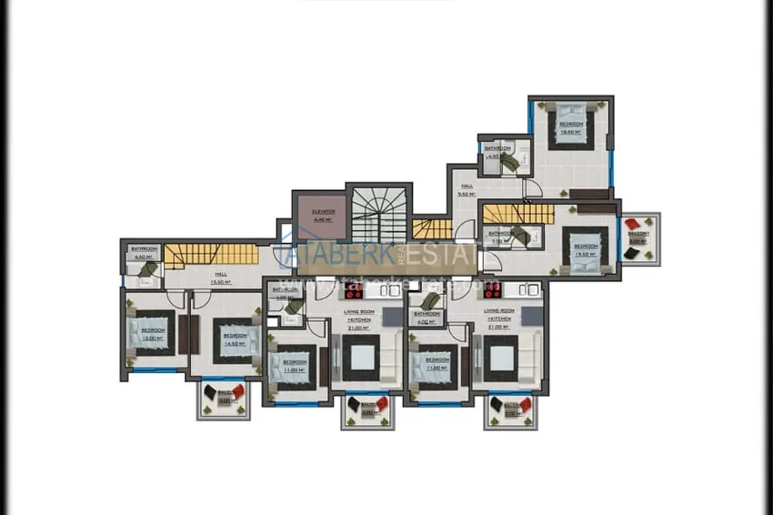 Купить дешево Современный проект резиденции с инфраструктурой в Газипаше  2 