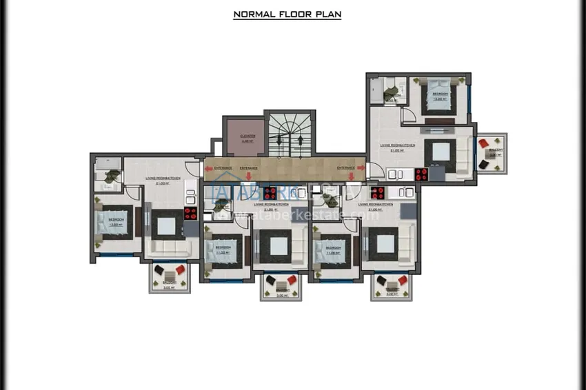 Купить дешево Современный проект резиденции с инфраструктурой в Газипаше  3 
