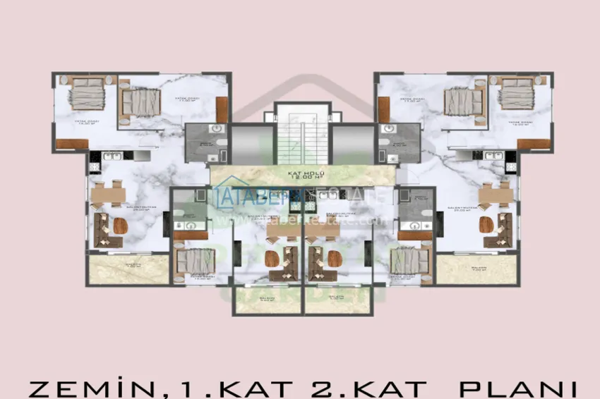 Купить дешево Квартиры от застройщика в районе Демирташ на этапе строительства  3 