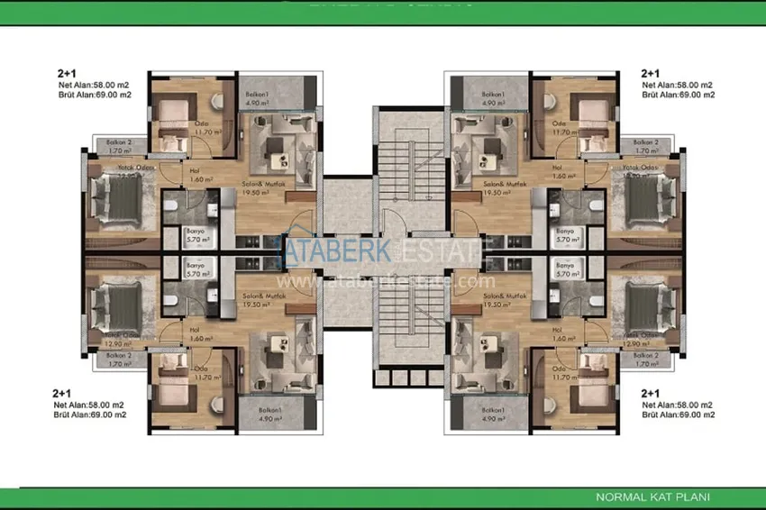 Купить дешево Квартиры на этапе строительства в уютном жилом комплексе в районе Тедже-Мерсин 5