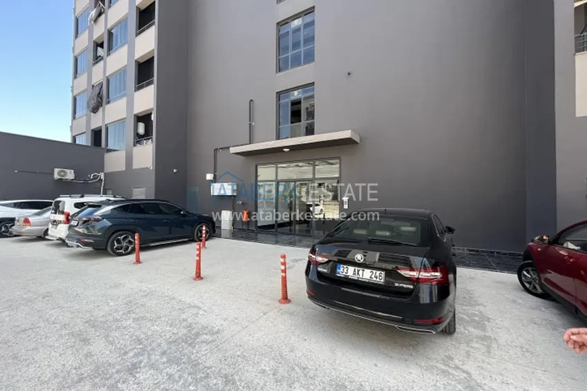 Апартаменты 1+1 с мебелью и техникой, частично вид на море в районе Мезитли-Мерсин 14 