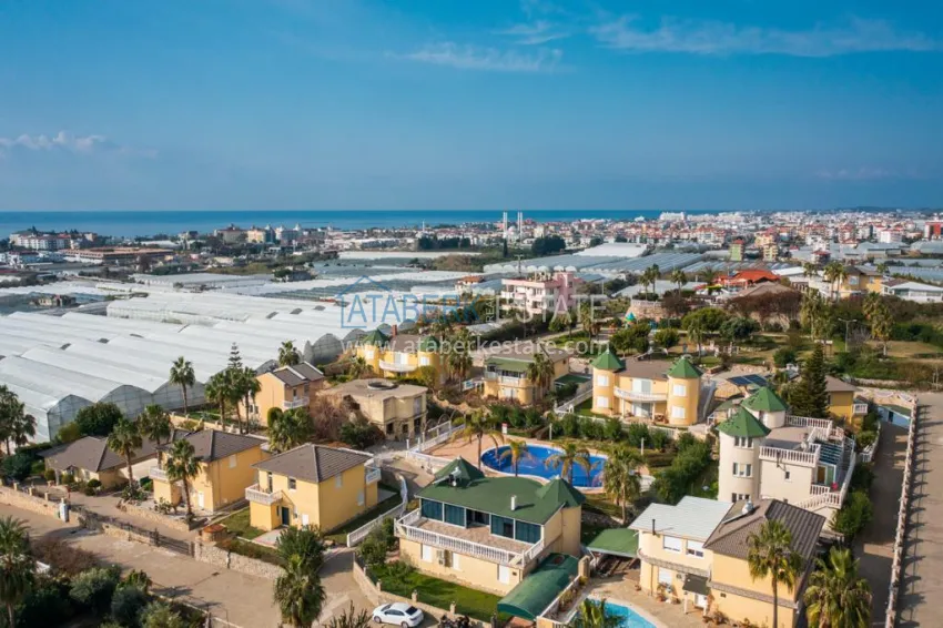 Недвижимость для ВНЖ! Вилла с мебелью в жилом комплексе - Алания, район Конаклы  13 