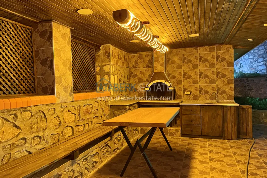 Современная частная двухэтажная вилла с новой мебелью и роскошным панорамным видом в Газипаше  17 