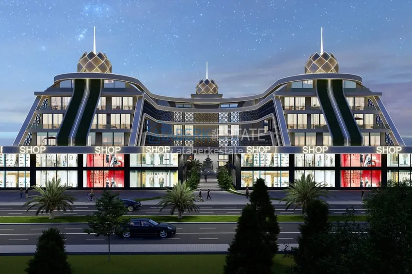 Новый проект  бизнес-центра на этапе строительства в Алании, район Оба  11 