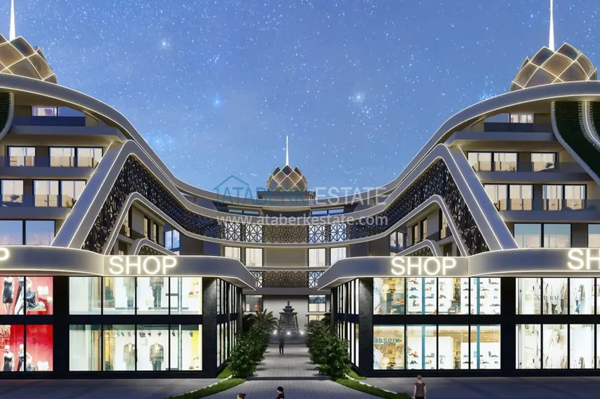 Новый проект  бизнес-центра на этапе строительства в Алании, район Оба  14 