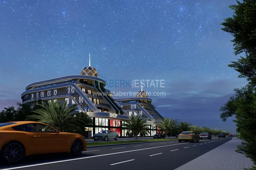 Новый проект  бизнес-центра на этапе строительства в Алании, район Оба  15 