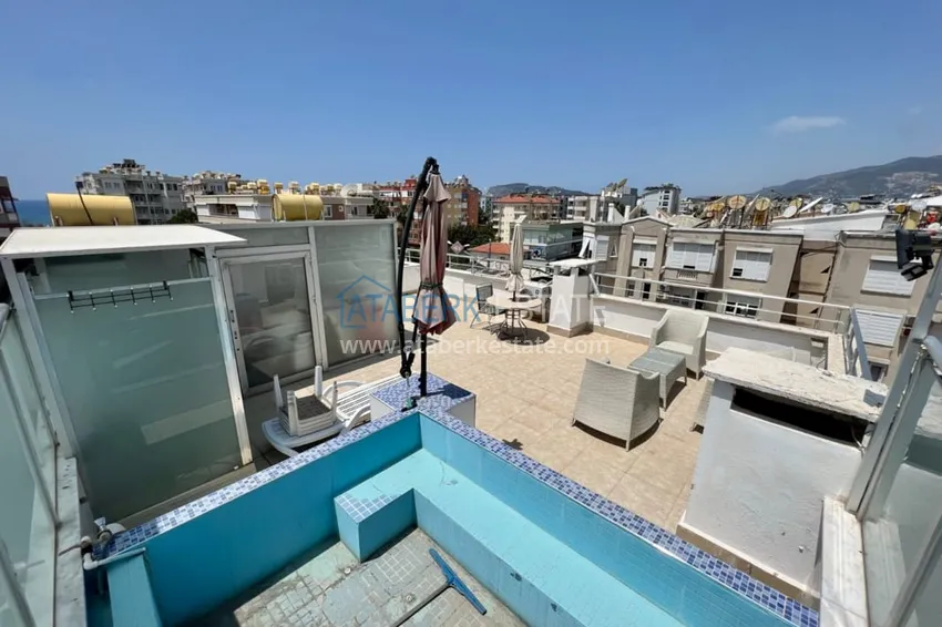 Приобрести Квартира-дуплекс 2+1 с мебелью в Алании район Оба, в 250 метрах от моря 16 