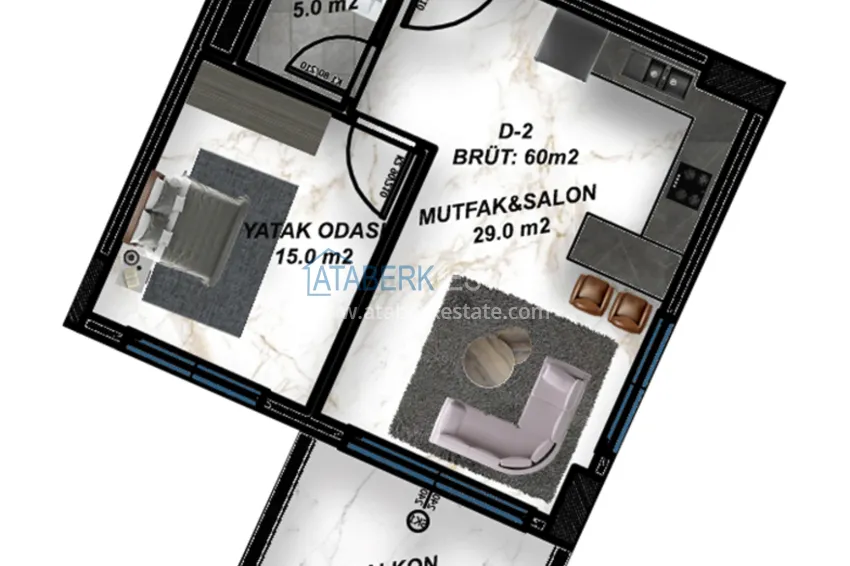 Купить дешево Новый проект шикарного жилого комплекса в Газипаше район Пазарджи 6 