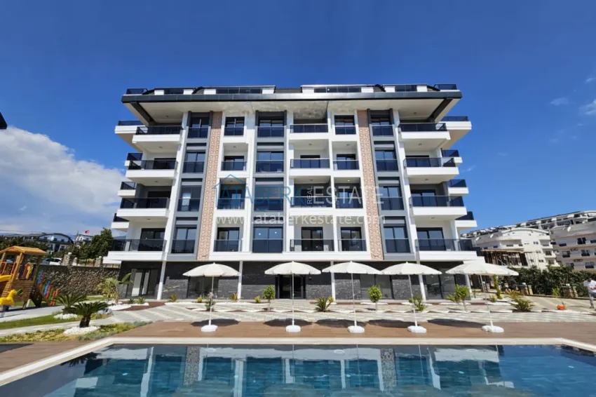 Квартира 2+1 с чистовой отделкой и видом на море, район Оба – Алания 3 