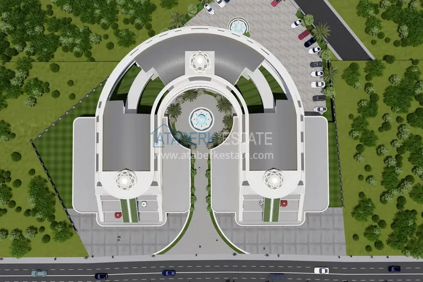 Новый проект  бизнес-центра на этапе строительства в Алании, район Оба  4 