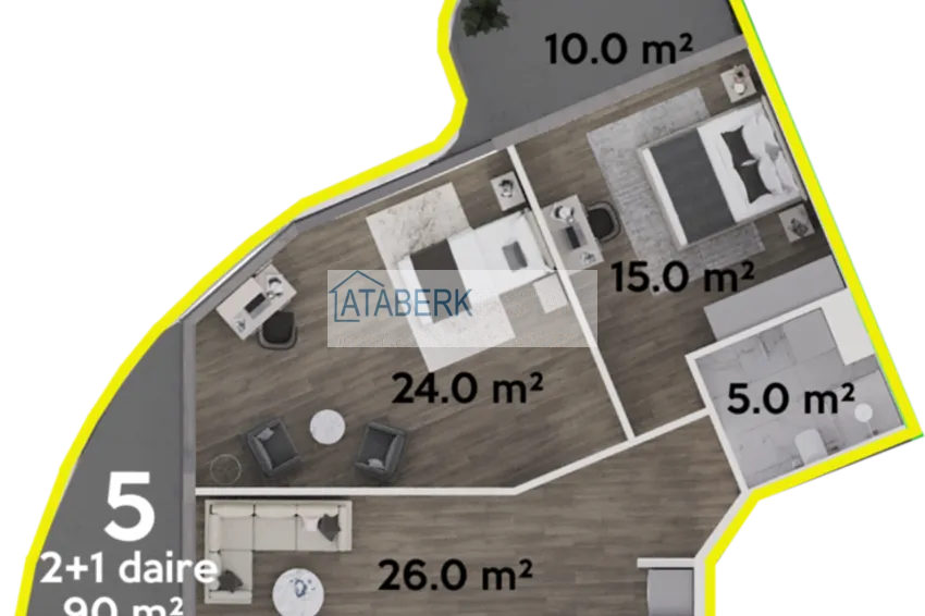 Купить дешево Новый проект на этапе строительства. Квартиры в Газипаше от застройщика 14 