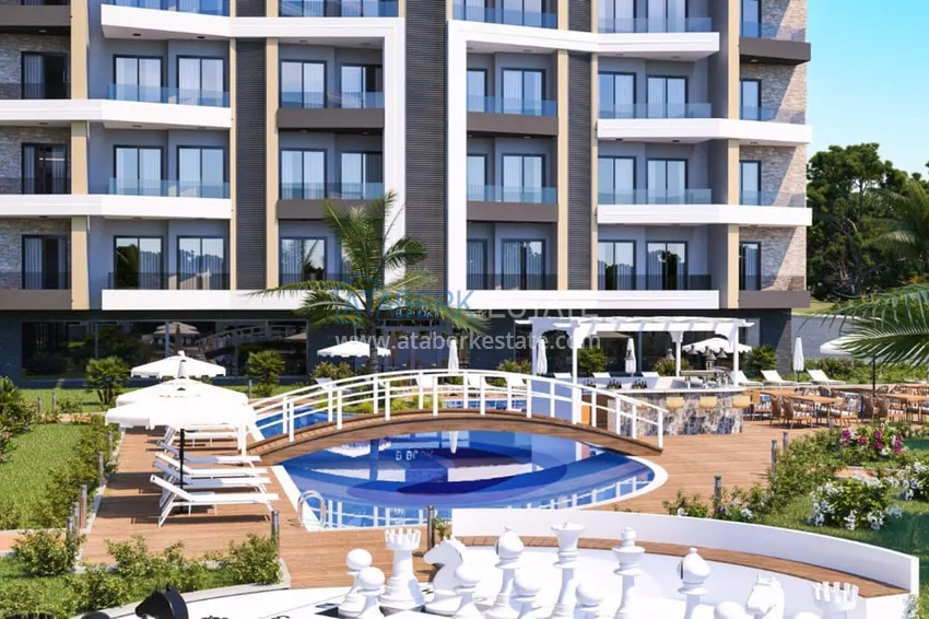 Видовая квартира 1+1 от инвестора с рассрочкой, в комплексе на этапе строительства, район Авсаллар – Алания 8