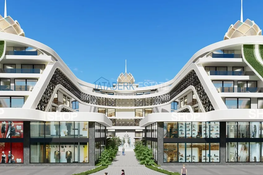 Новый проект  бизнес-центра на этапе строительства в Алании, район Оба  6 