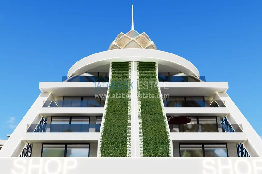 Новый проект  бизнес-центра на этапе строительства в Алании, район Оба  7 