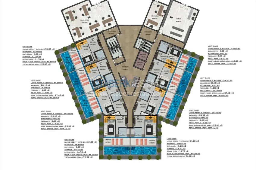 Купить дешево Ультрасовременный проект уникального оздоровительного комплекса в Махмутларе, Алания 1 
