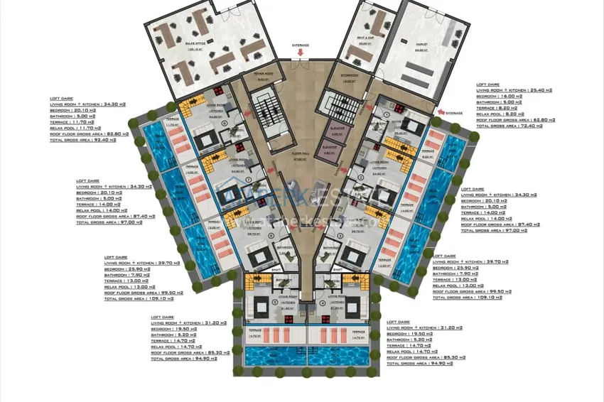 Купить дешево Ультрасовременный проект уникального оздоровительного комплекса в Махмутларе, Алания 2 