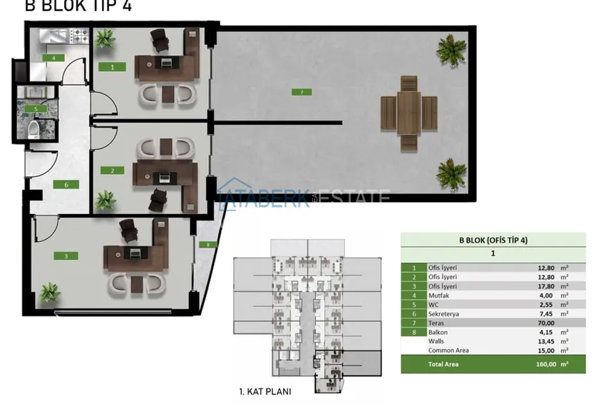 Купить дешево Новый проект  бизнес-центра на этапе строительства в Алании, район Оба  5 