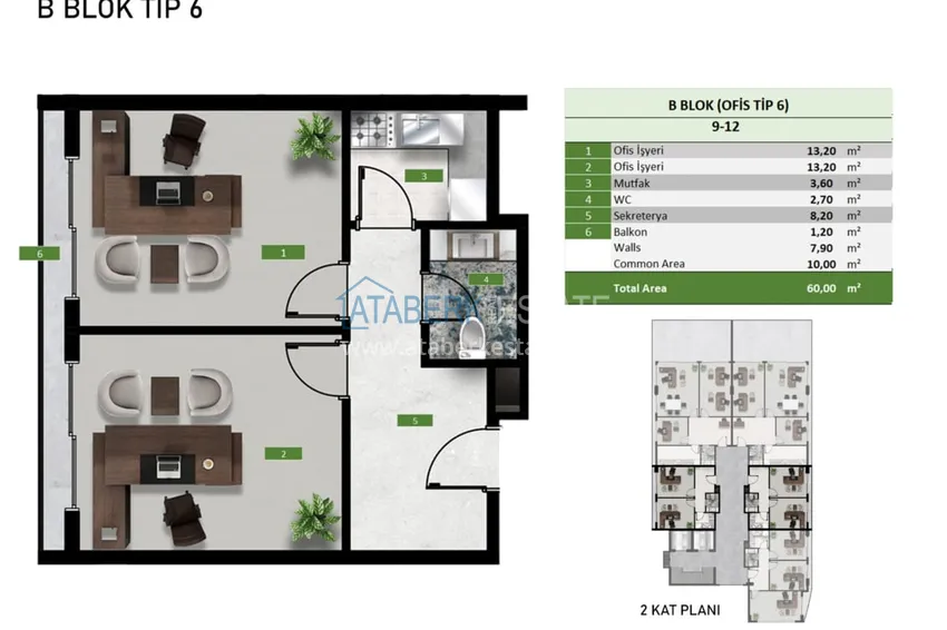 Купить дешево Новый проект  бизнес-центра на этапе строительства в Алании, район Оба  6 