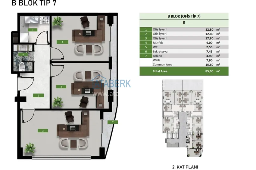 Купить дешево Новый проект  бизнес-центра на этапе строительства в Алании, район Оба  7 