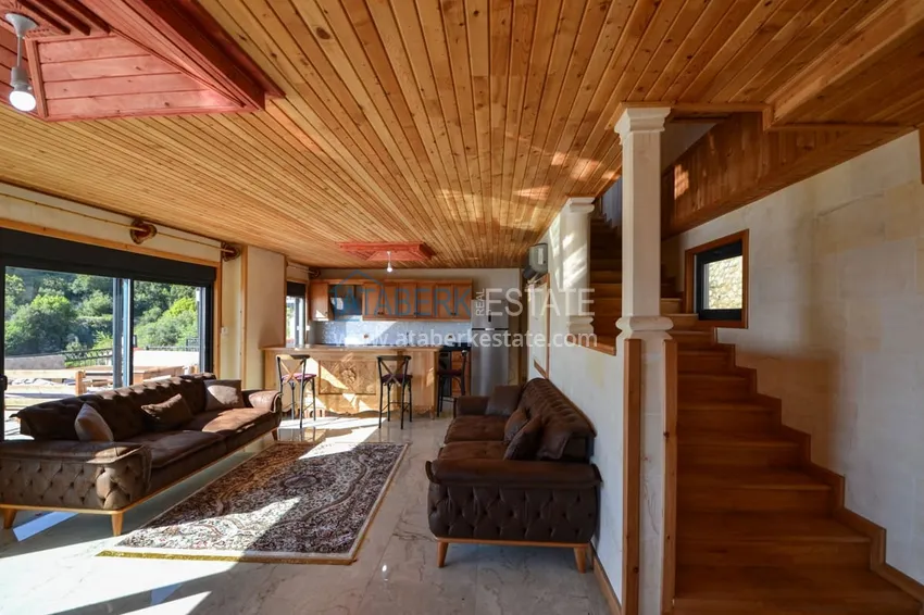 Приобрести Современная частная двухэтажная вилла с новой мебелью и роскошным панорамным видом в Газипаше  4 