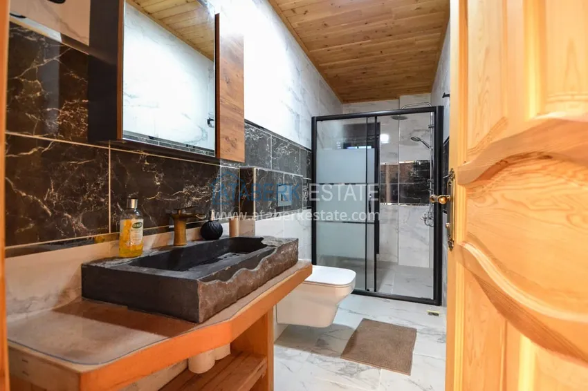 Приобрести Современная частная двухэтажная вилла с новой мебелью и роскошным панорамным видом в Газипаше  12 