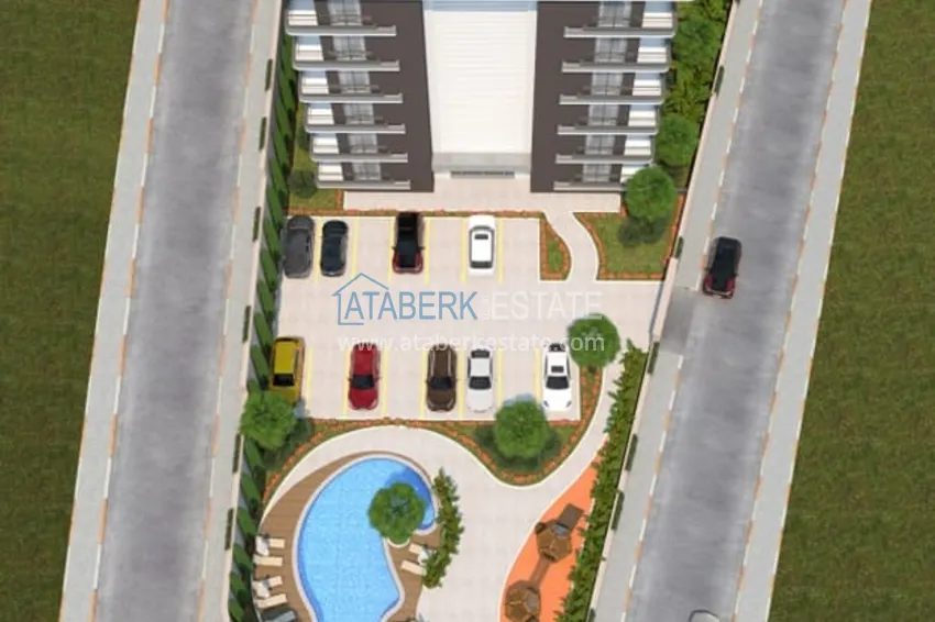 Квартиры 1+1 от инвестора в комплексе на этапе строительства, район Демирташ – Алания 8 