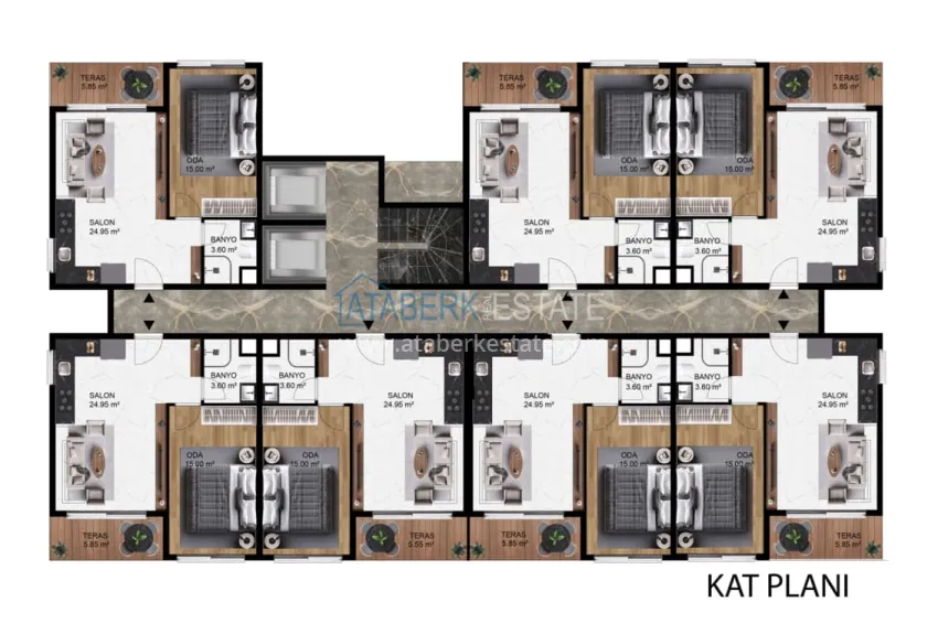 Купить дешево Инвестиционная недвижимость на этапе проекта в районе Паяллар - Алания 1