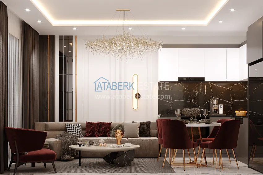 Приобрести Новый проект роскошного жилого комплекса премиум-класса в районе Тюрклер, Алания 1 