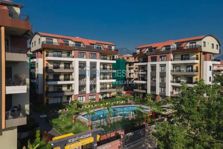 Садовый дуплекс 3+1 с мебелью в молодом жилом комплексе премиум-класса, район Оба – Алания  2 