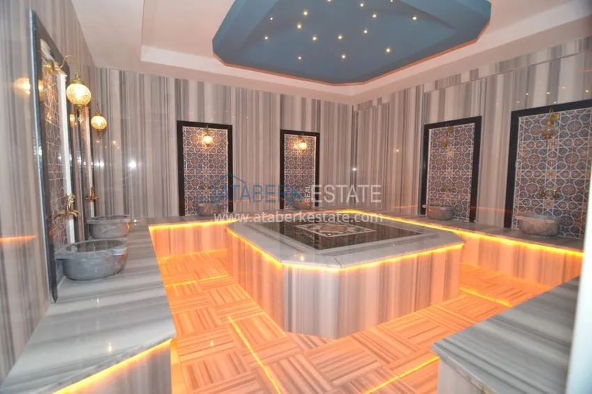 Садовый дуплекс 3+1 с мебелью в молодом жилом комплексе премиум-класса, район Оба – Алания  19 