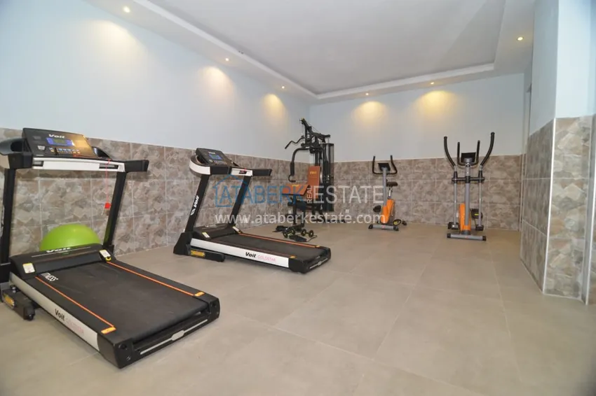 Садовый дуплекс 3+1 с мебелью в молодом жилом комплексе премиум-класса, район Оба – Алания  21 