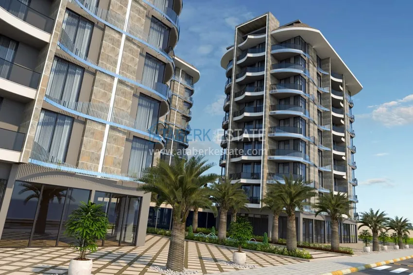 Квартиры 1+1 от инвестора в строящемся комплексе премиум-класса в 120 метрах от моря – Тосмур, Алания 17 