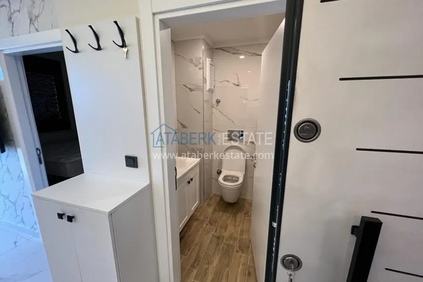 Приобрести Квартира 1+1 меблированная с застеклённым балконом и видом на море – новостройка, Газипаша 1 