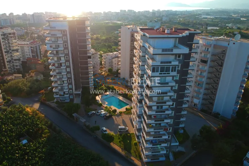 Квартира 2+1 меблированная с видом на море и крепость, район Махмутлар – Алания  1 