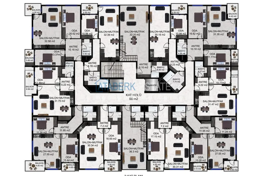 Купить дешево Новый проект малоэтажного жилого комплекса в Газипаше 2 