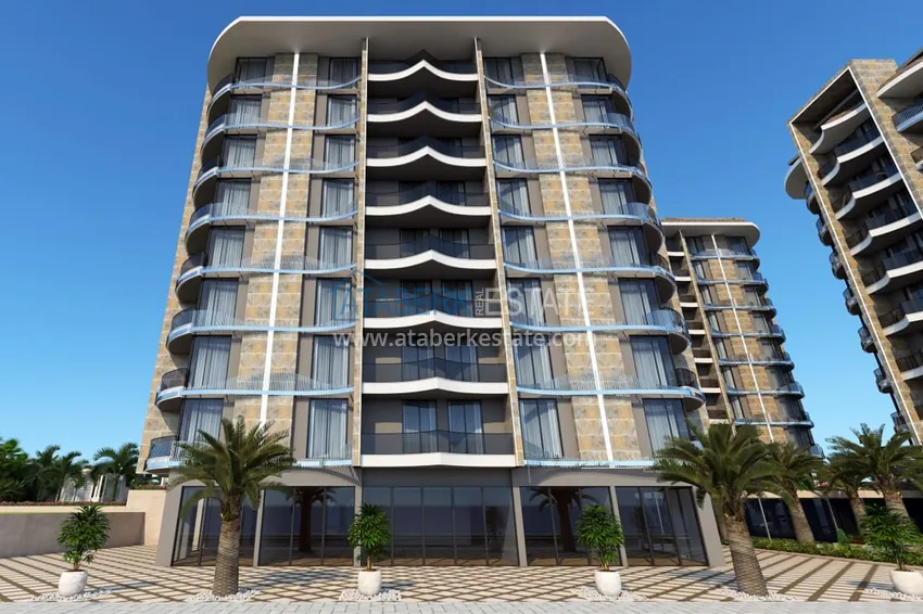 Квартиры 1+1 от инвестора в строящемся комплексе премиум-класса в 120 метрах от моря – Тосмур, Алания 22 