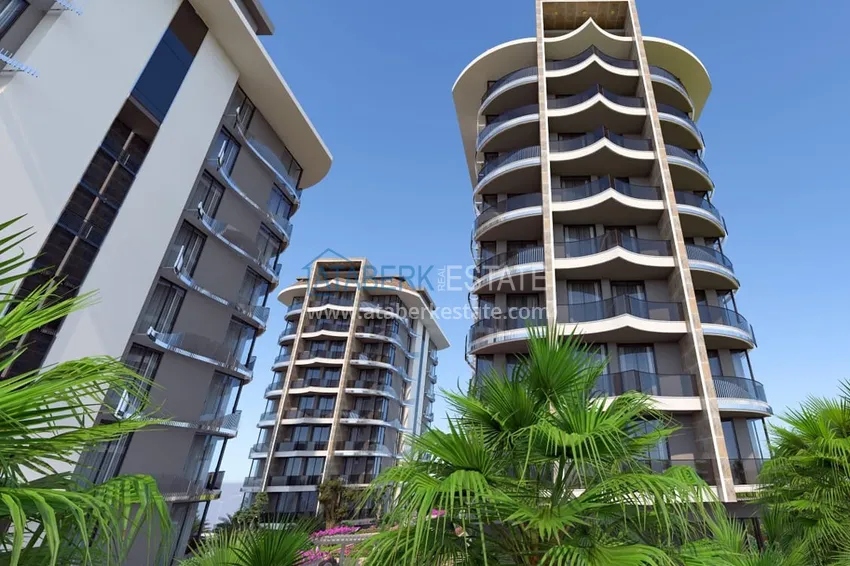 Квартиры 1+1 от инвестора в строящемся комплексе премиум-класса в 120 метрах от моря – Тосмур, Алания 24 