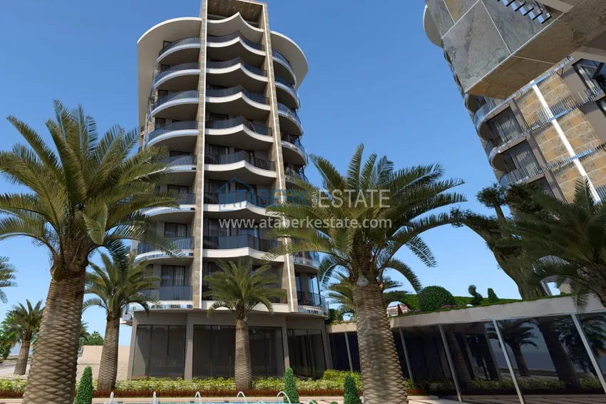 Квартиры 1+1 от инвестора в строящемся комплексе премиум-класса в 120 метрах от моря – Тосмур, Алания 26 