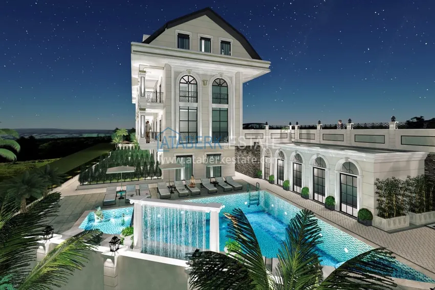 Новый проект роскошных таунхаусов класса-люкс в Алании район Бекташ. Подходит для гражданства  26 