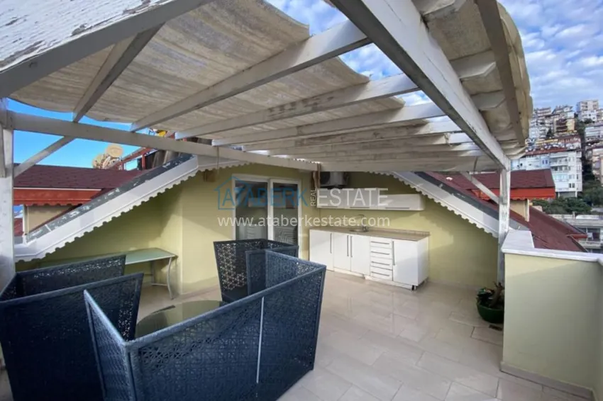 Приобрести Видовая квартира-дуплекс 4+1 с мебелью в Алании  35 