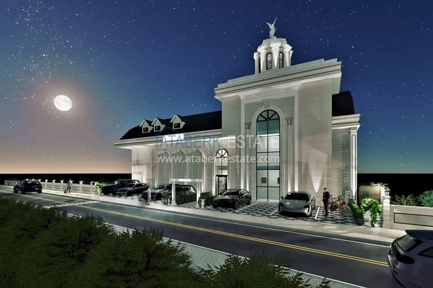 Новый проект роскошных таунхаусов класса-люкс в Алании район Бекташ. Подходит для гражданства  27 