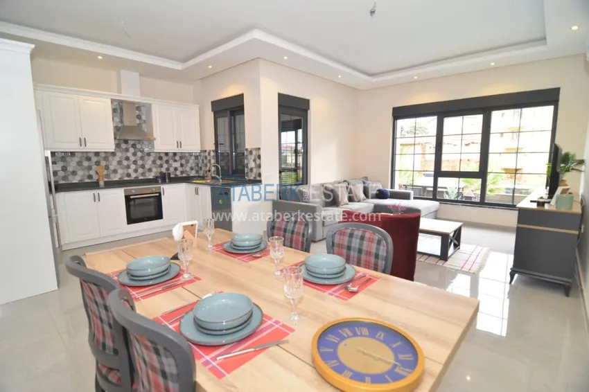 Приобрести Садовый дуплекс 3+1 с мебелью в молодом жилом комплексе премиум-класса, район Оба – Алания  4 