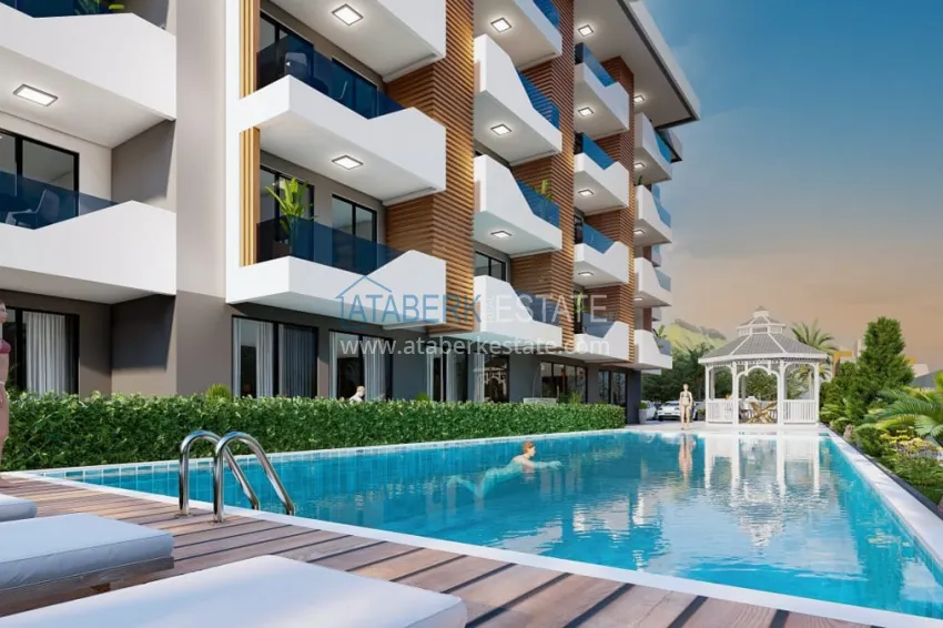 Квартиры на этапе котлована в районе Паяллар, Алания  9 